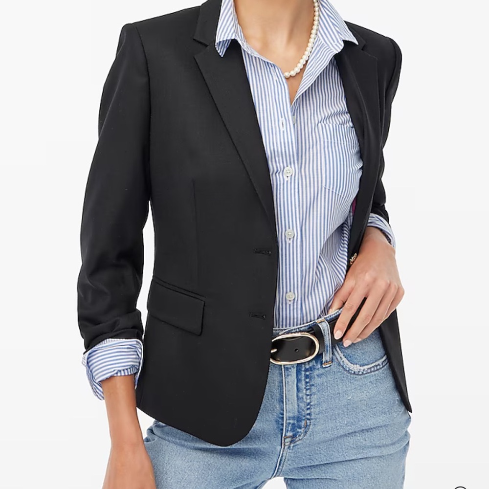 Jcrew black schoolboy blazer NWT